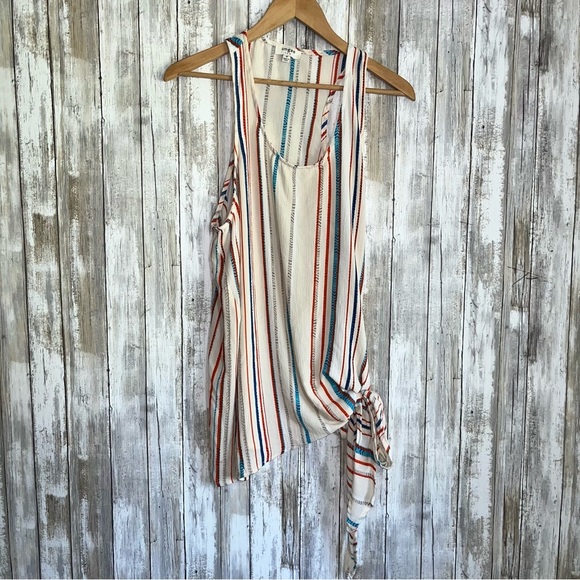 Umgee Tops - Umgee Striped Side Tie Tank